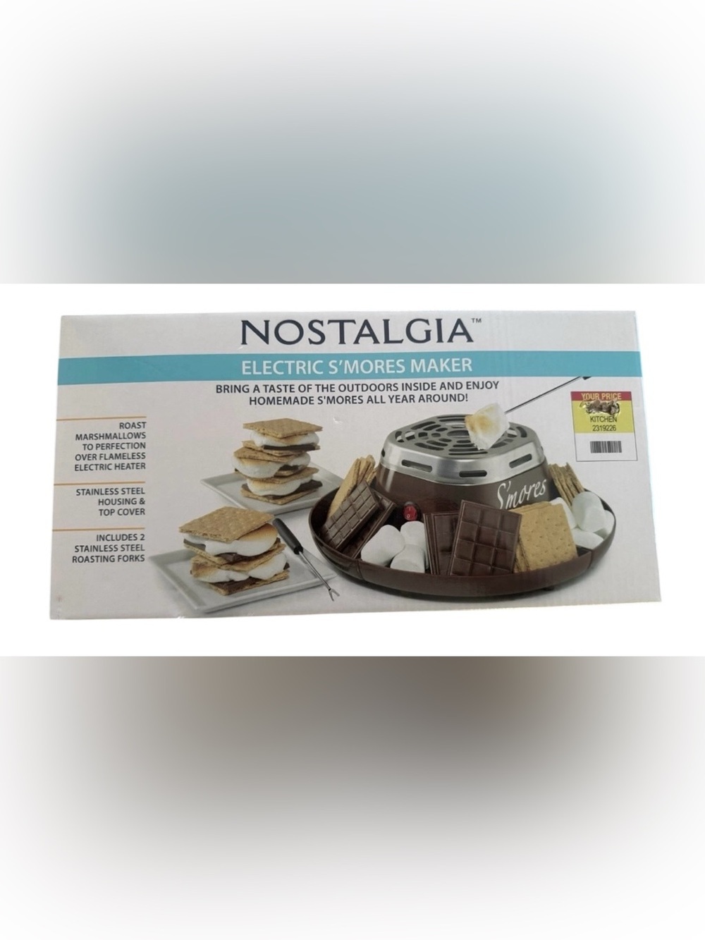 BRAND NEW-Nostalgia Electric S'mores Maker Indoor Tabletop